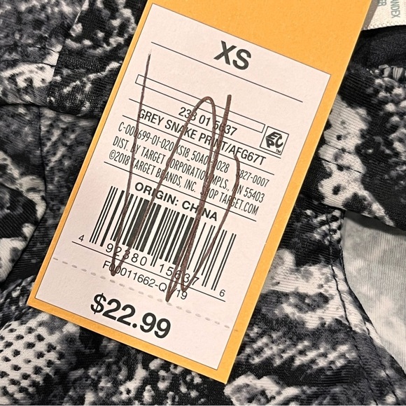 NEW Kona Sol Gray Snake Print Tankini Swimsuit Top size XS - Picture 6 of 9